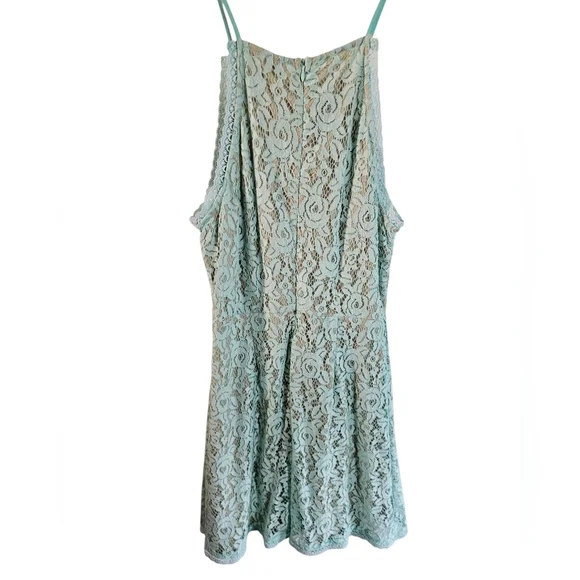 Dainty Hooligan Women's Mint Lace Skater Dress Medium Lined Floral Party Cute - Picture 3 of 7